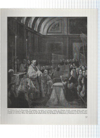 Lamina: Carlos II y la eucaristia