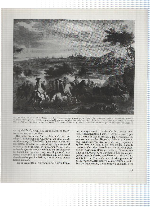 Lamina: El sitio de Barcelona en 1693 por los franceses y Toma de Acoma en 1598