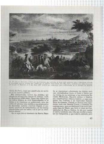 Lamina: El sitio de Barcelona en 1693 por los franceses y Toma de Acoma en 1598
