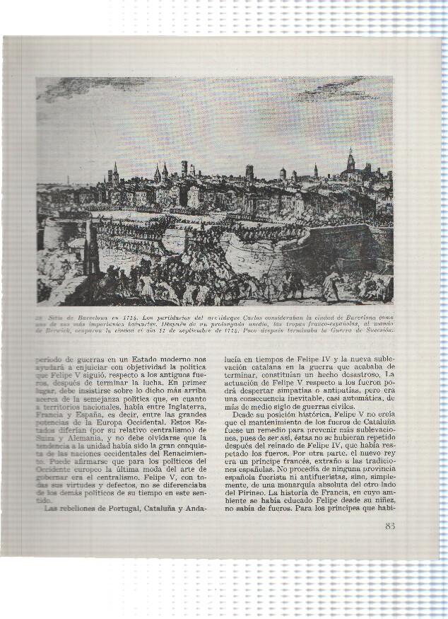 Lamina: Sitio de Barcelona en 1714