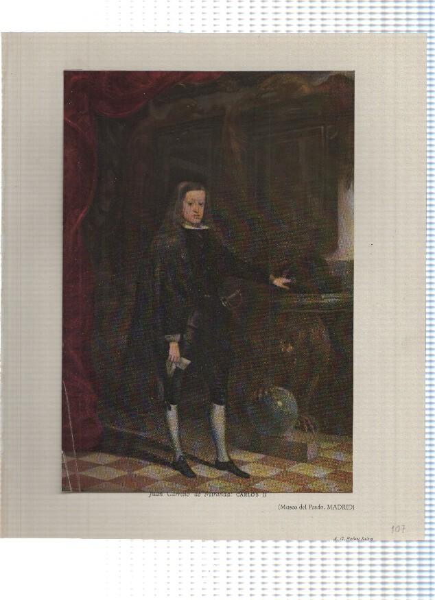 Lamina: Carlos II por Juan Carreño de Miranda