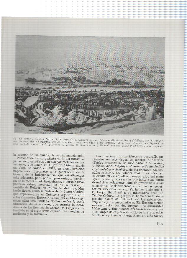 Lamina: La pradera de San Isidro y El Palacio Real de Madrid