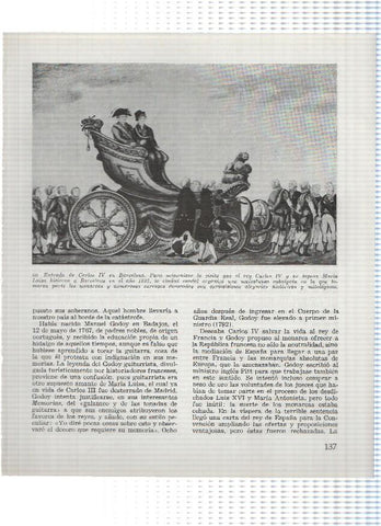 Lamina: Entrada de Carlos IV en Barcelona