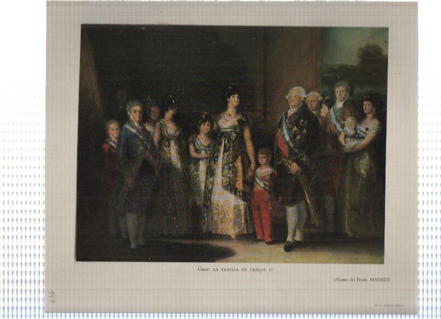 Lamina: La familia de Carlos IV por Goya