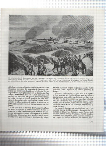 Lamina:  Destruccion de Tarragona por los franceses