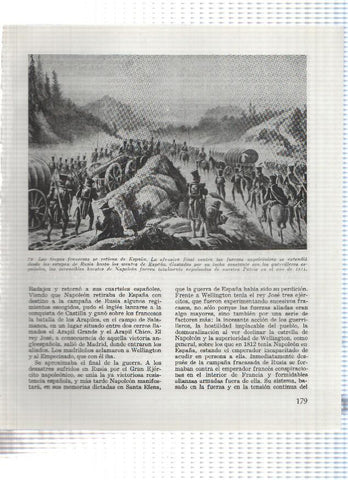 Lamina:  Retirada de las tropas francesas de España