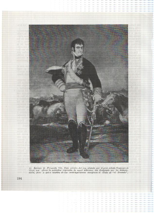 Lamina:  Retrato de Fernando VII