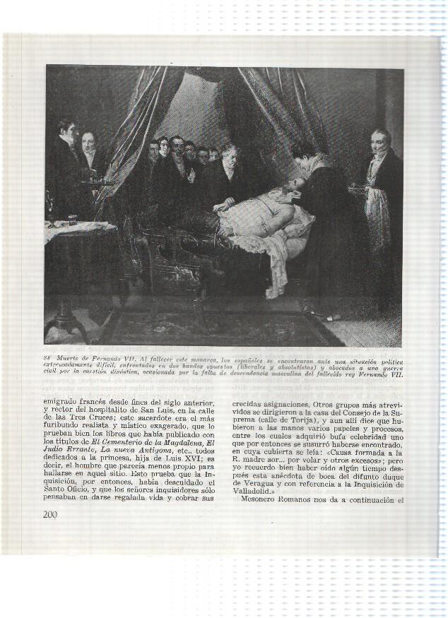 Lamina:  Fusilamiento de Torrijos y Muerte de Fernando VII