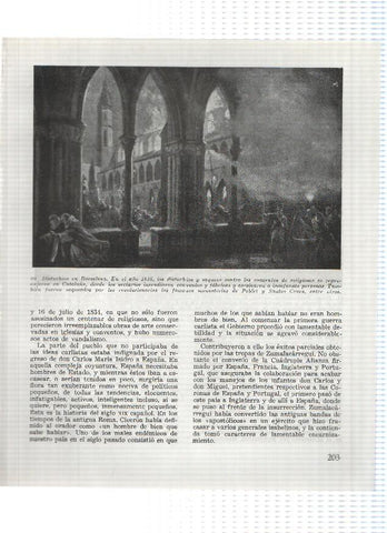 Lamina: Disturbios en Barcelona en 1835 y Primer levantamiento Carlista