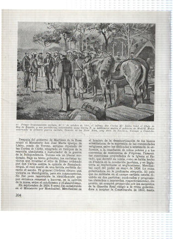 Lamina: Disturbios en Barcelona en 1835 y Primer levantamiento Carlista