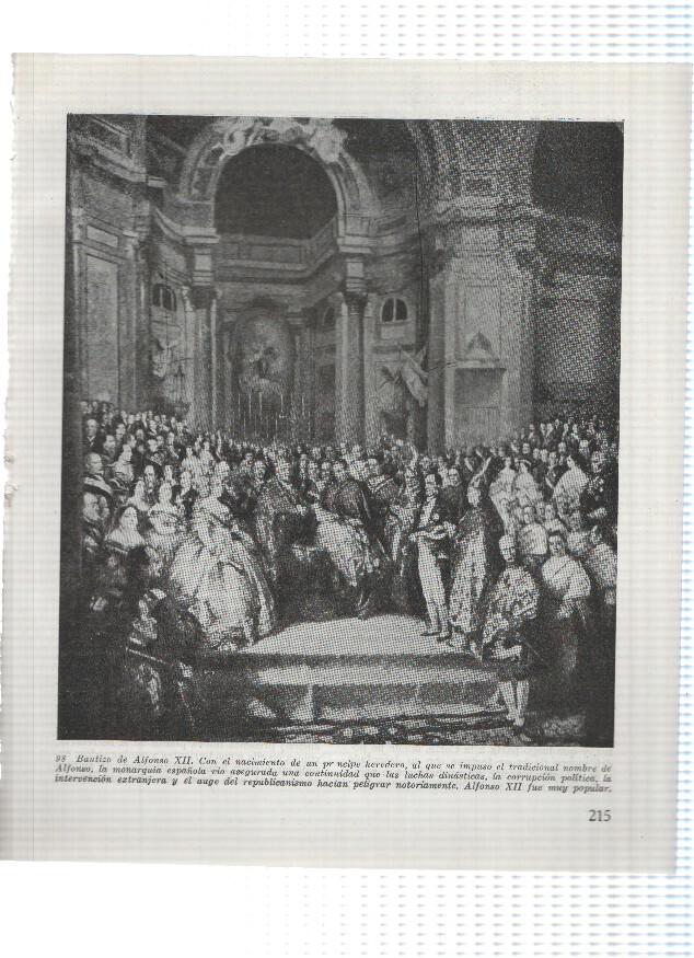 Lamina: Bautizo de Alfonso XII y primer submarino español