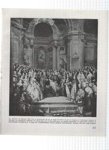 Lamina: Bautizo de Alfonso XII y primer submarino español