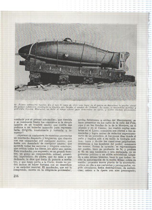Lamina: Bautizo de Alfonso XII y primer submarino español