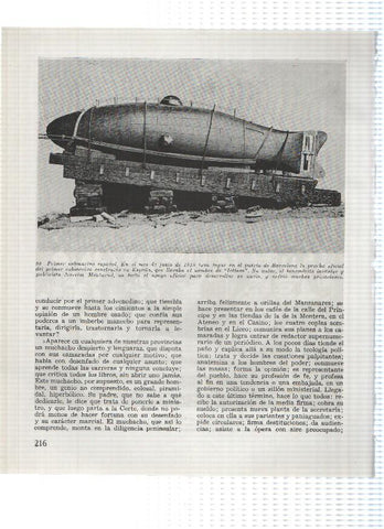 Lamina: Bautizo de Alfonso XII y primer submarino español