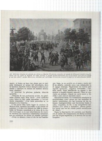 Lamina: Batalla de Tetuan y Entrada del ejercito de Africa en Madrid