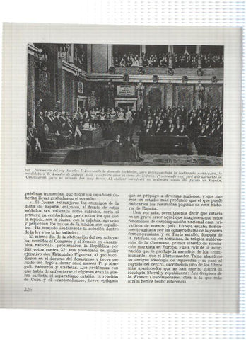 Lamina: Amadeo de Saboya ante el cadaver de Prim y Juramento del rey Amadeo I