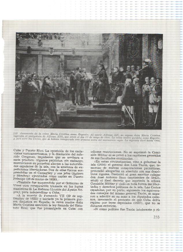 Lamina: Juramento de la reina Maria Cristina como regente
