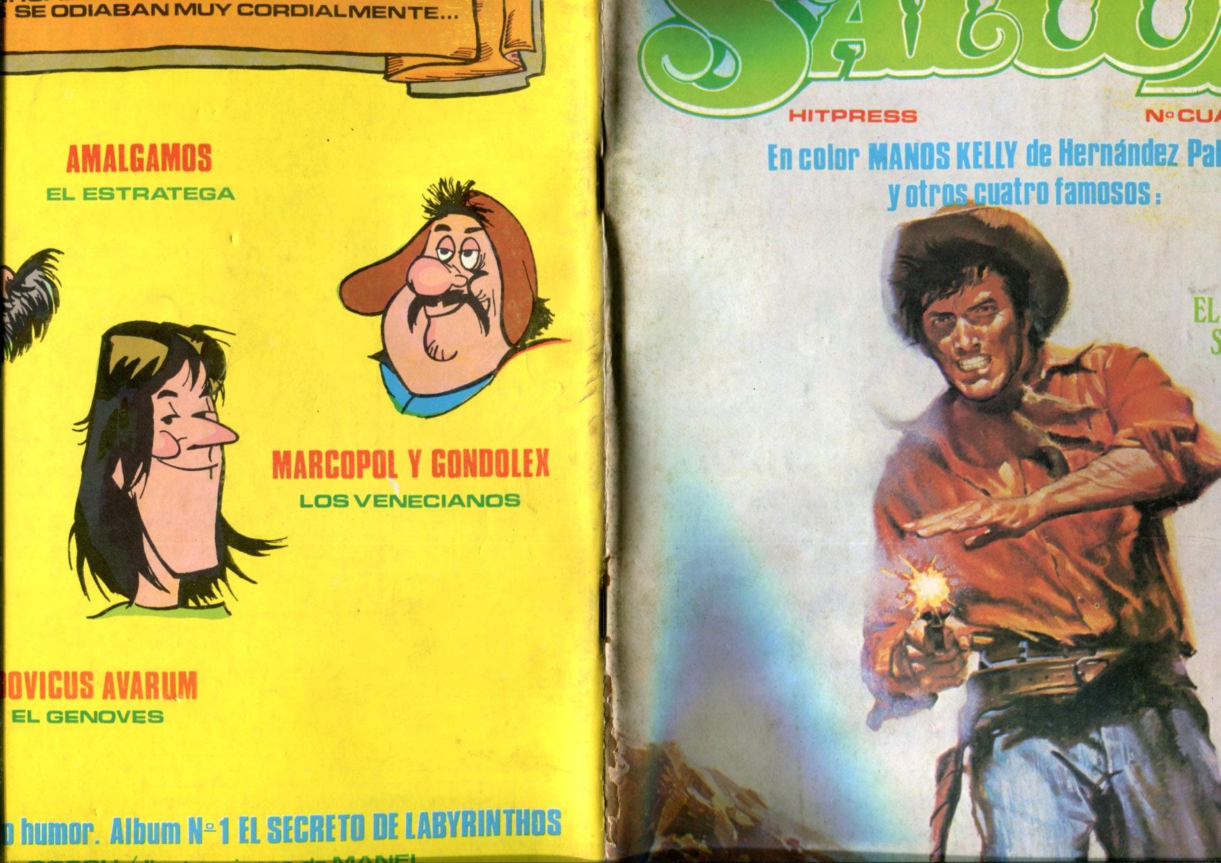 El comic del oeste Saloon numero 4 (numerado 2 en trasera)