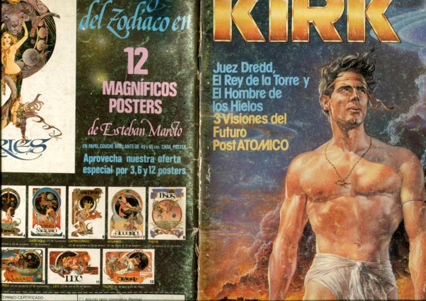 El comic de aventuras Kirk numero 09 (numerado 1 en trasera)