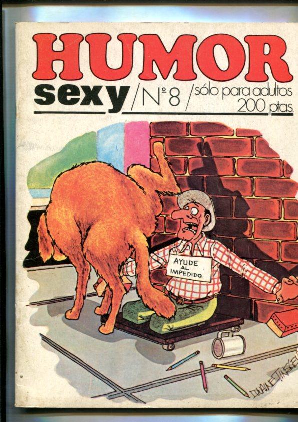 Humor Sexy numero 08: portada con invalido meado por un perro