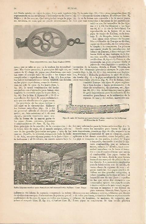 LAMINA ESPASA 24729: Pipa serpentiforme de 1808