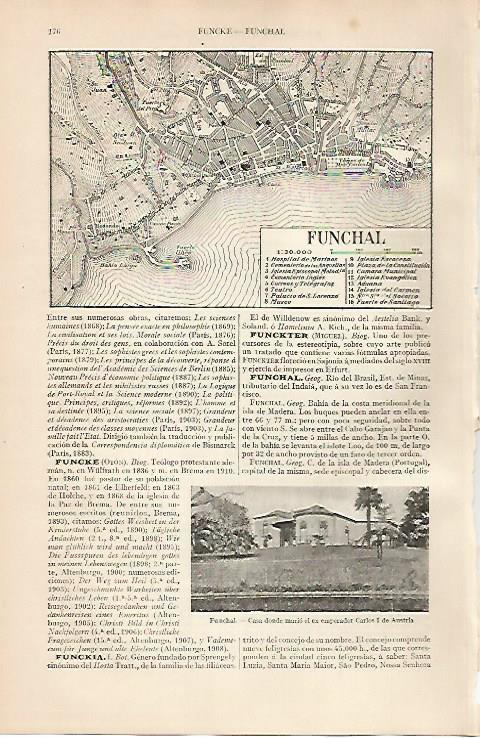 LAMINA ESPASA 24730: Plano de Funchal (Portugal)