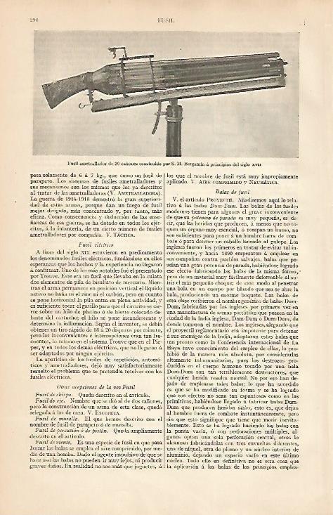 LAMINA ESPASA 24760: Fusil ametrallador del siglo XVII