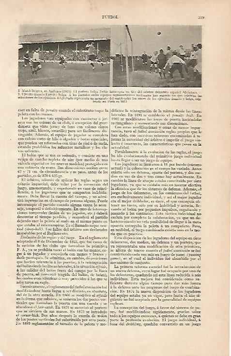 LAMINA ESPASA 24766: Partidos de futbol en 1913