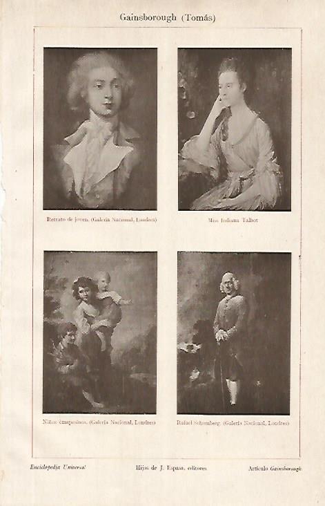 LAMINA ESPASA 24783: Retratos por Tomas Gainsborough