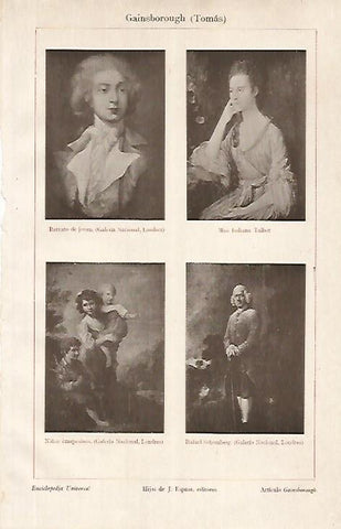 LAMINA ESPASA 24783: Retratos por Tomas Gainsborough