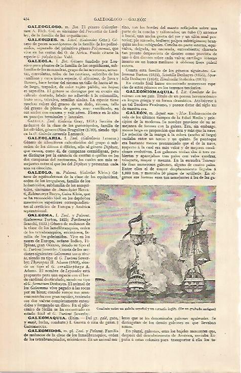 LAMINA ESPASA 24795: Combate entre galeon español y un corsario ingles