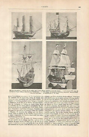LAMINA ESPASA 24796: Modelos de galeon