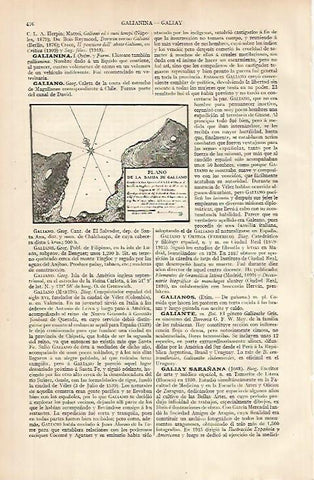 LAMINA ESPASA 24805: Plano de la Bahia de Galiano