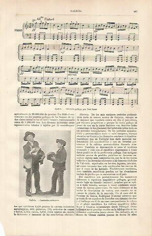 LAMINA ESPASA 24808: Partitura de Alborada gallega de Jose Ayne
