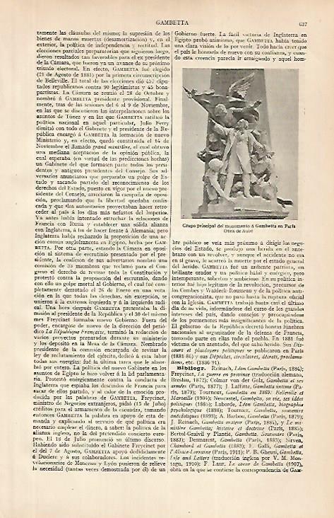 LAMINA ESPASA 24840: Monumento a Gambetta en Paris