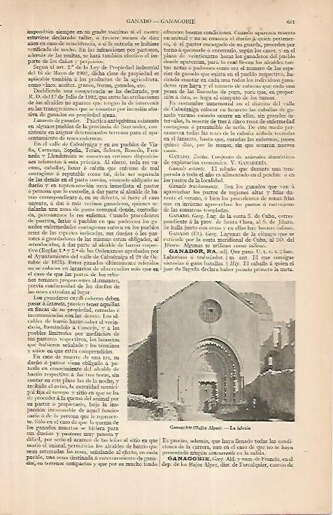 LAMINA ESPASA 24844: Iglesia de Ganagobie
