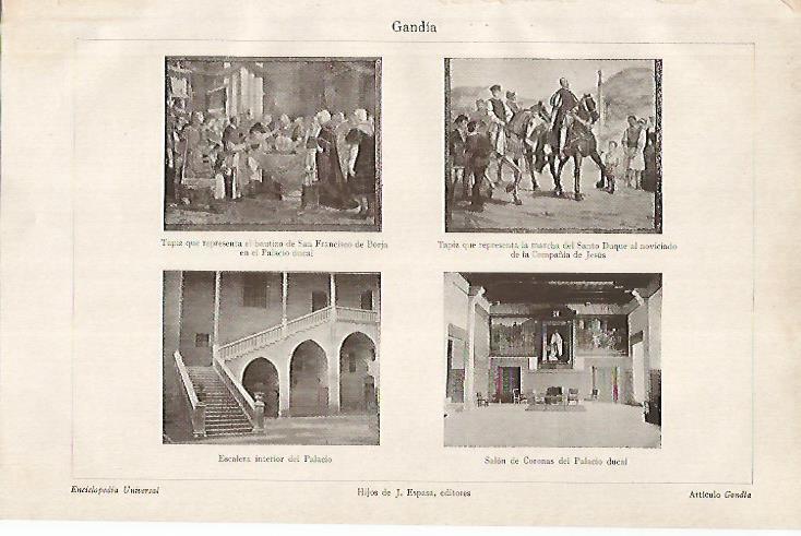 LAMINA ESPASA 24849: Palacio Ducal de Gandia