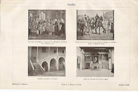 LAMINA ESPASA 24849: Palacio Ducal de Gandia