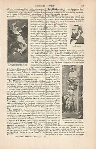 LAMINA ESPASA 24854: Monumento a Ganivet en Granada