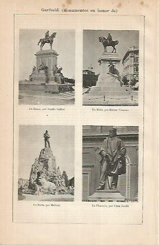 LAMINA ESPASA 24881: Monumentos a Garibaldi
