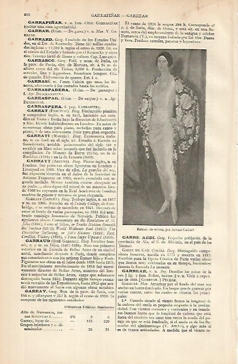 LAMINA ESPASA 24886: Retrato de señora por A. Garratt
