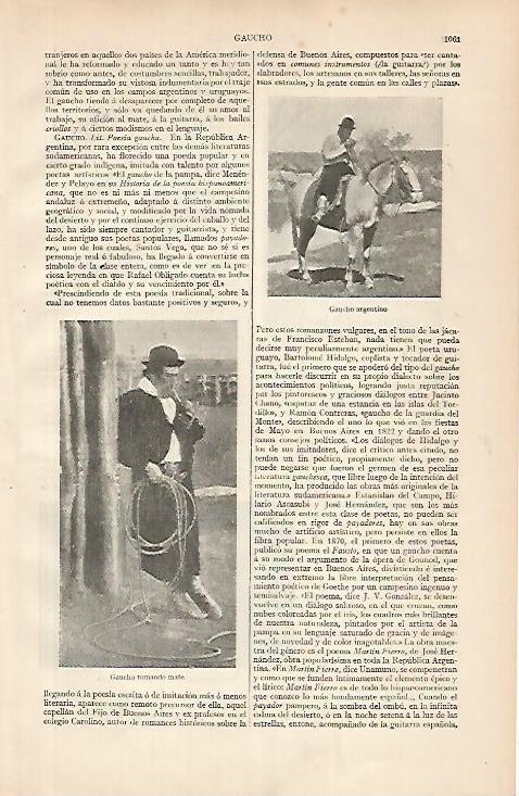 LAMINA ESPASA 24908: Gauchos de Argentina