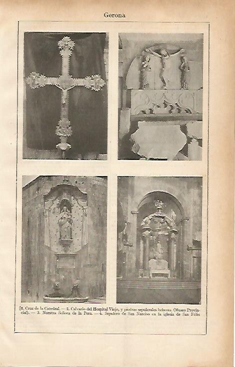 LAMINA ESPASA 24958: Sepulcro de San Narcis en la iglesia de Sant Felix de Girona