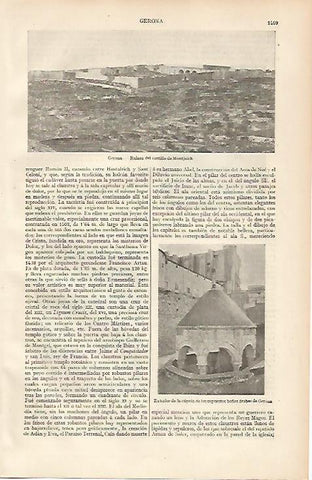 LAMINA ESPASA 24960: Castillo de Montjuic de Girona