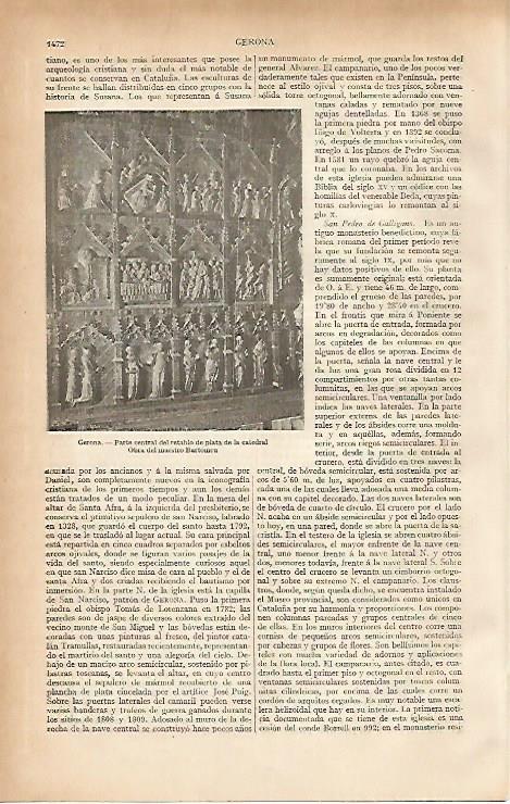 LAMINA ESPASA 24961: Retablo de plata en la Catedral de Girona