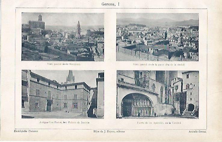 LAMINA ESPASA 24962: Vistas de Girona