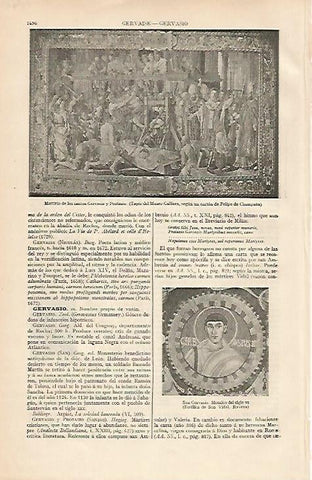 LAMINA ESPASA 24968: Martirio de los santos Gervasio y Potasio