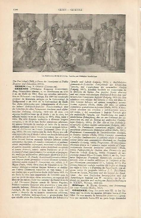 LAMINA ESPASA 24969: La Adoracion de los Pastores por F. Geselschap