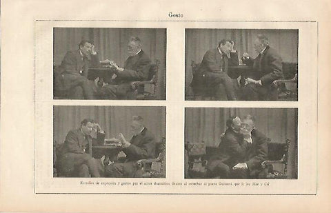 LAMINA ESPASA 24972: El actor Grasso y Angel Guimera