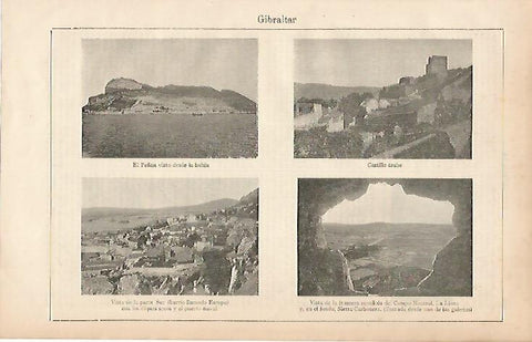 LAMINA ESPASA 24988: Vistas de Gibraltar